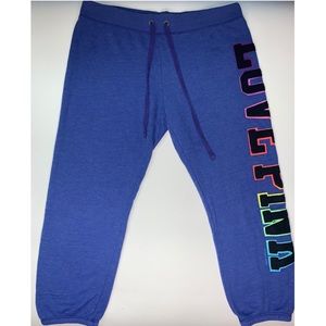 VICTORIA SECRETS RAINBOW LETTERING SWEATPANTS